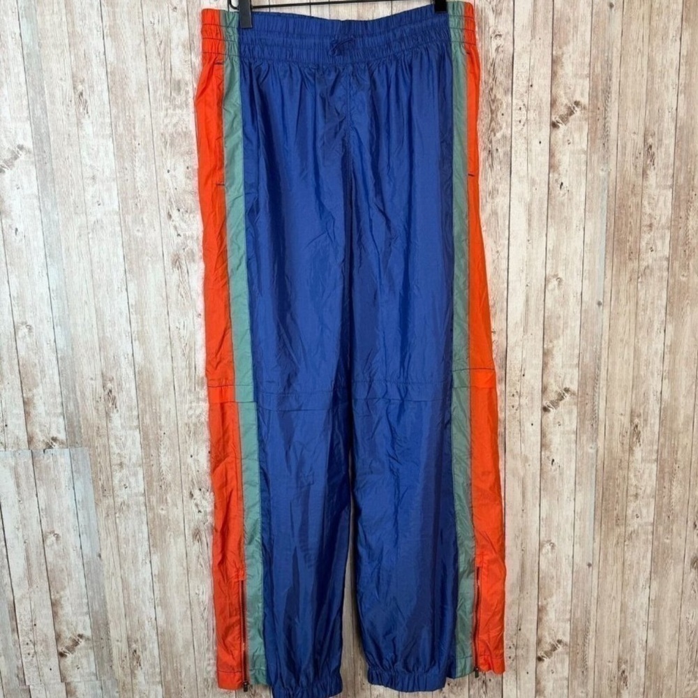 Free People Women End Zone Pants Navy Combo Windbreaker Size Large Women